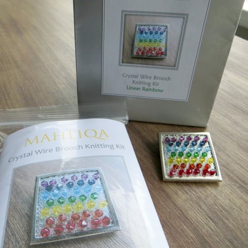 Image of CHARITY LINEAR RAINBOW - Crystal Brooch Knitting Kit