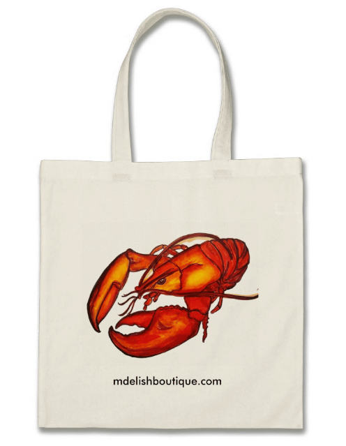 Image of Reusable Tote for Groceries & Daily Use - Lobster