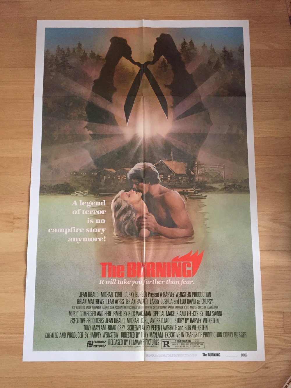1981 THE BURNING Original U.S. One Sheet Movie Poster