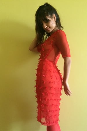 Image of KNOTTED Sheath - Scarlet (originally $398) Size 0