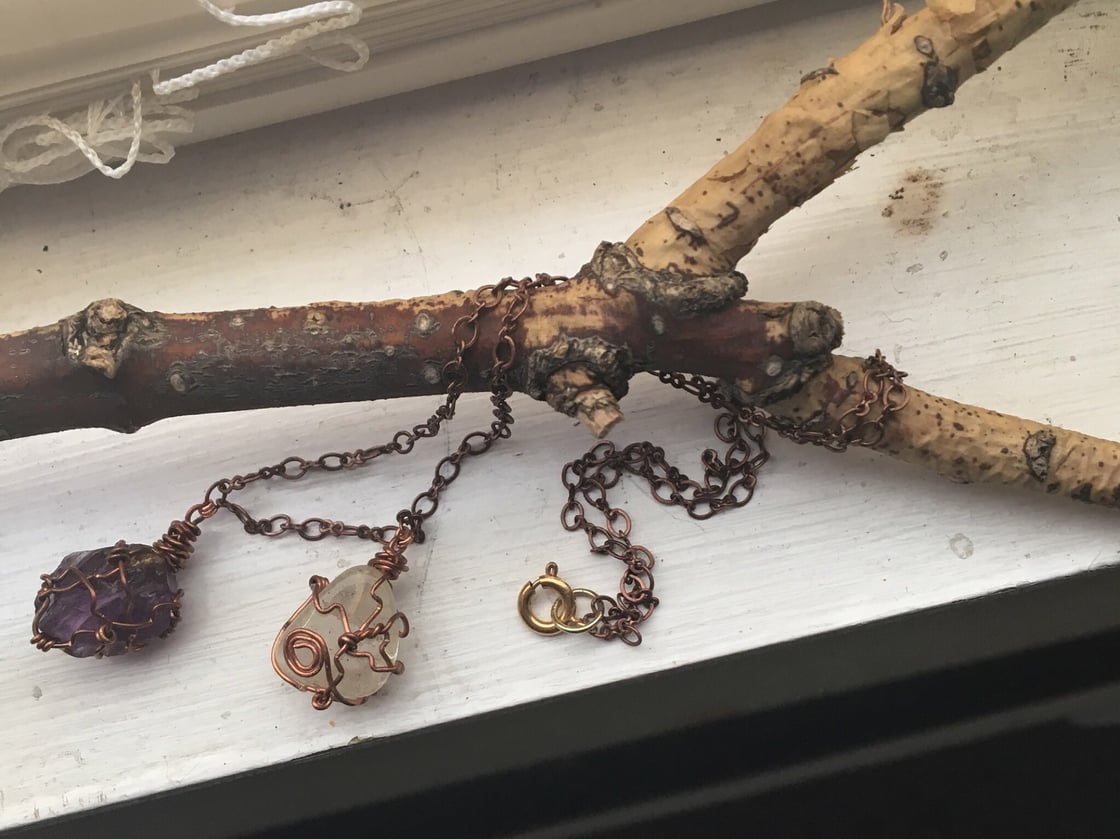 Image of 'Divine & Dainty Duo' Crystal Necklace