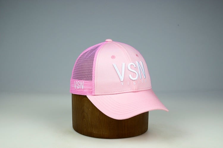 Image of VSN 3D Mesh Trucker In Pink/White