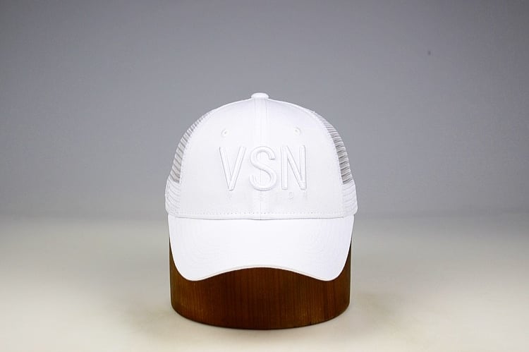 Image of VSN 3D Mesh Trucker In White/White