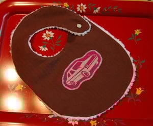 Image of Retro Car BIB on organic cotton