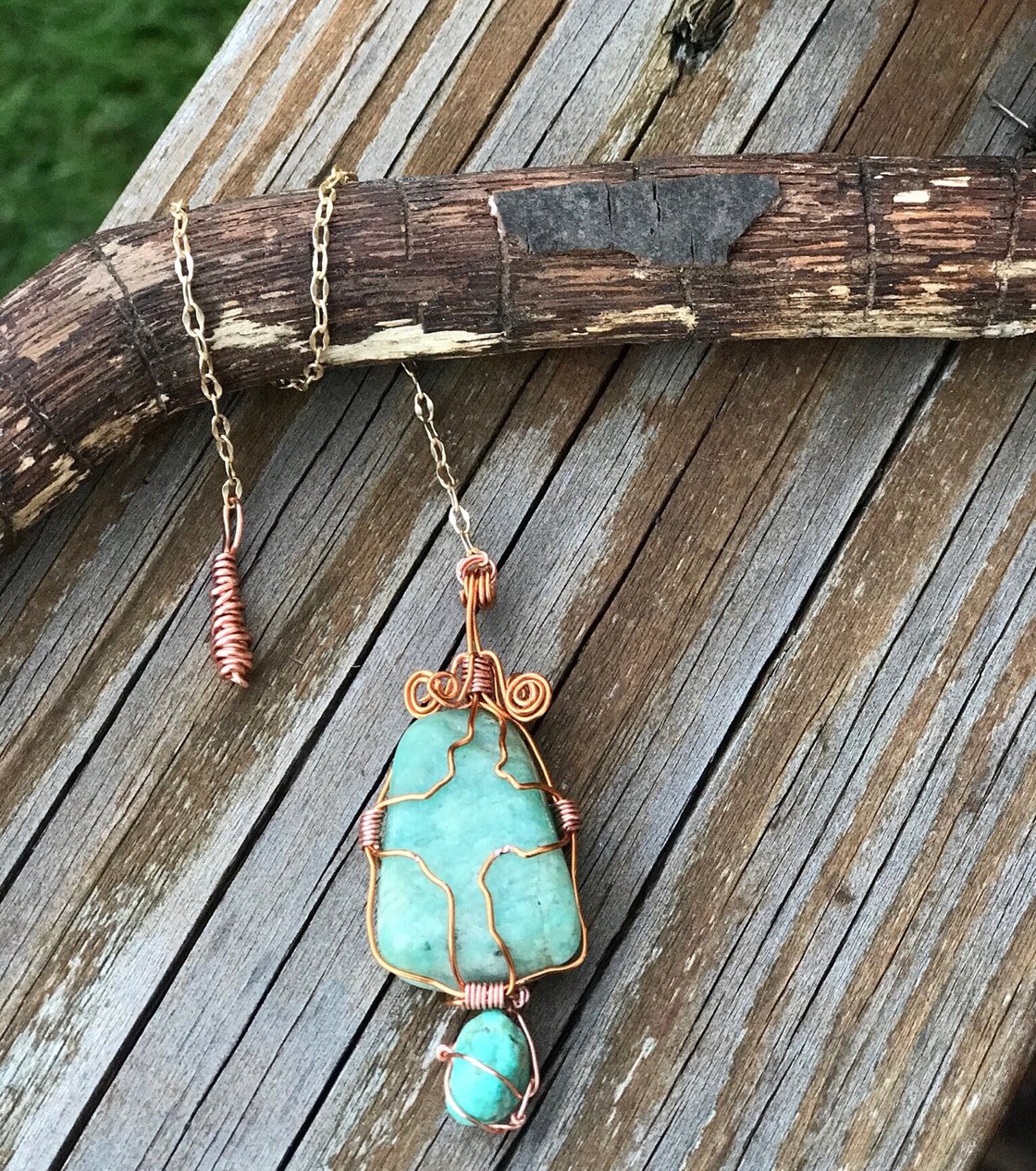 Image of 'Crafty Cliff-Hanger' Crystal Pendulum