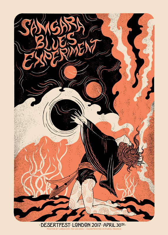 SAMSARA BLUES EXPERIMENT (Desertfest London 2017) screenprinted poster