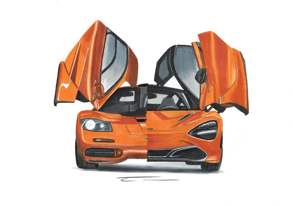 Sportcar Drawings Mclaren F1 720s