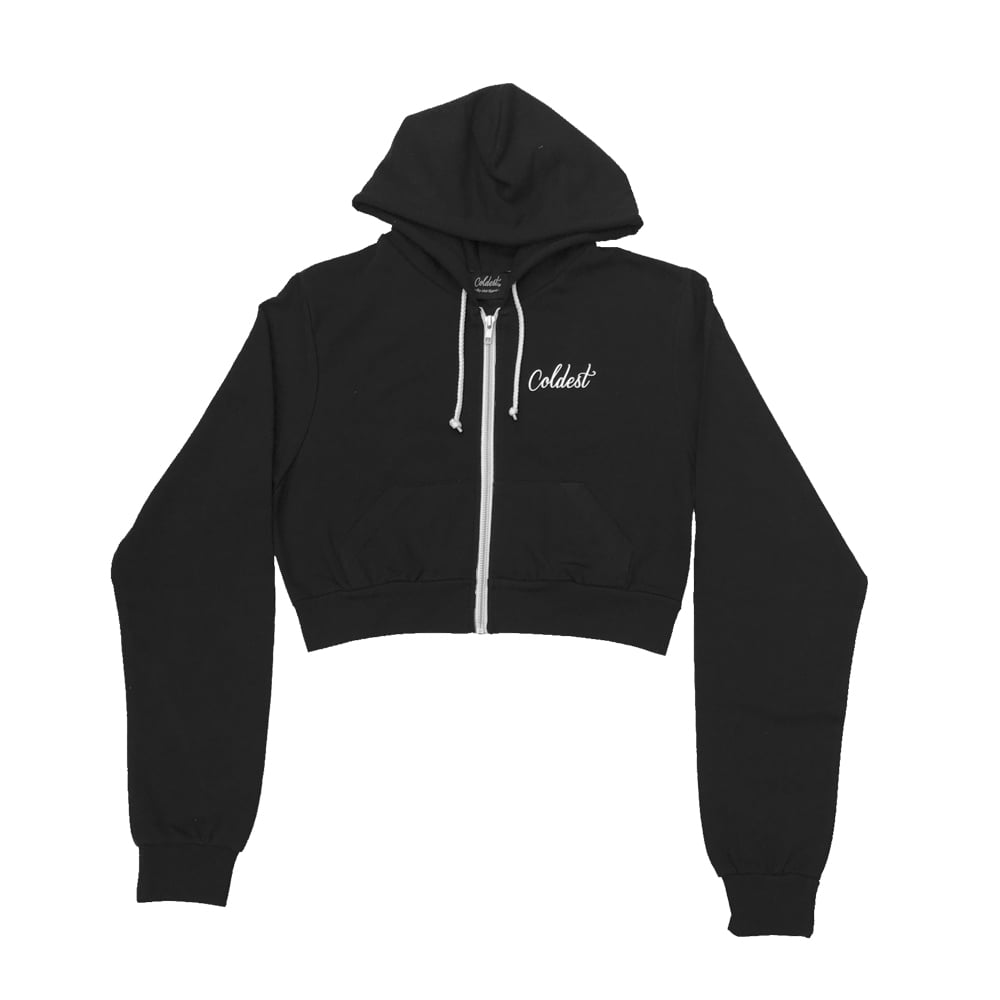 Cropped hoodie with pocket Clearance