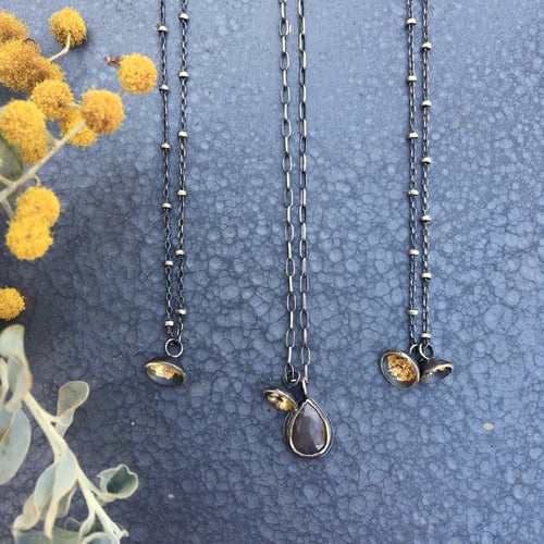 Image of Acacia Single Drop Pendant with Sapphire