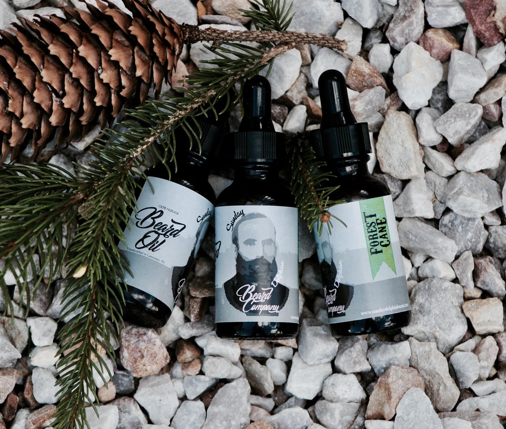 Image of Sunday Dolphin Beard Co. Forest Cane Beard Oil 100% Natural and Organic