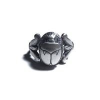Image 1 of Scarab ring in sterling silver or gold