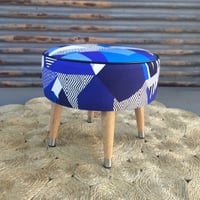 Image 2 of Tropicalia Cobalt side table / footstool