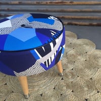 Image 4 of Tropicalia Cobalt side table / footstool