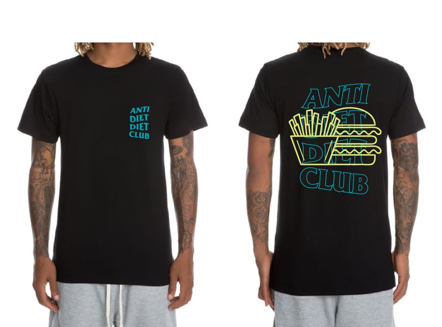 Image of ANTI DIET DIET CLUB - BURGERS & FRIES - BLACK 