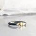 Image of SALE!! 18k gold and oxidized sterling ring