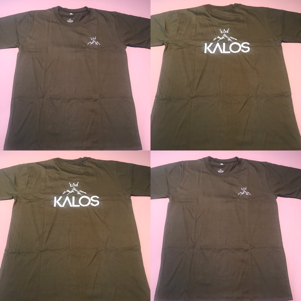 Image of Kalos Logo Tee Olive Green