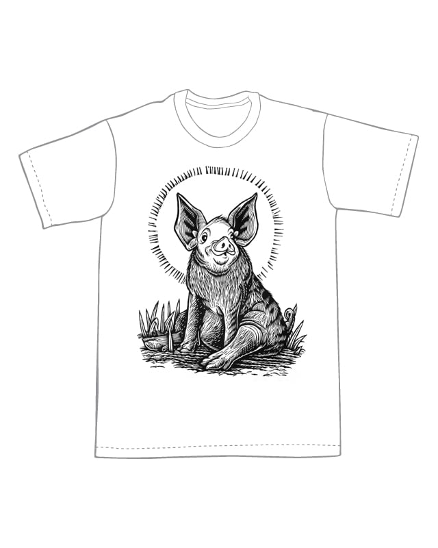 Pig in the Mud T-shirt (B3)**FREE SHIPPING**