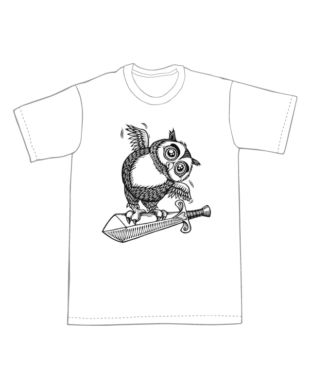 The Sword and the Owl T-shirt (A3) **FREE SHIPPING**
