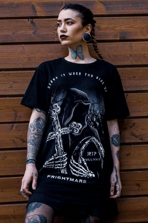 Image of † DEATH IS WHEN YOU GIVE UP †