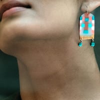 Image 2 of Arched Leadlight Earrings