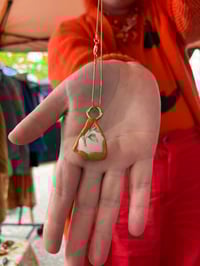 orange & green necklace
