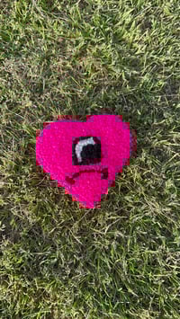 Hot pink heart coaster 