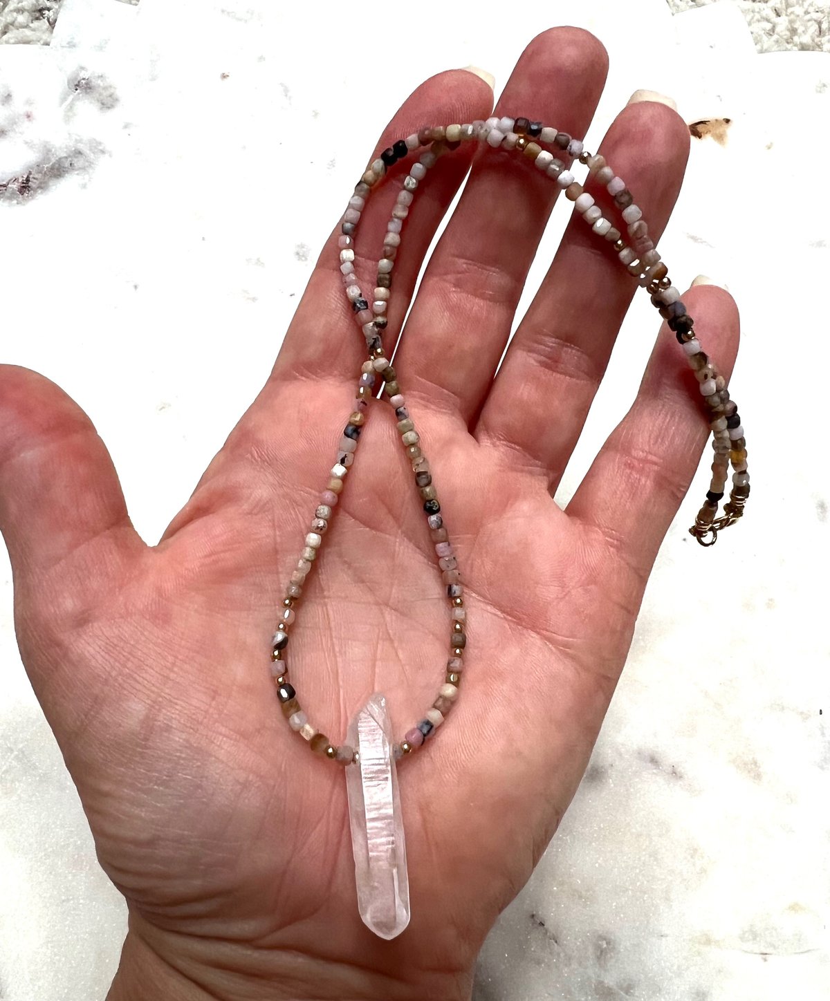 PINK OPAL + CLEAR QUARTZ