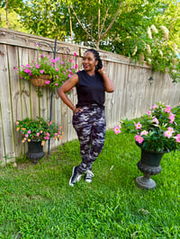 Image 5 of Grey Camo Joggers w/Drawstring Waist 