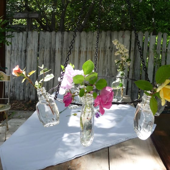 Image of Glass Bottle Chandelier