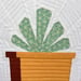 Image of Succulent Trio Quilt Block Patterns - 8" x 8"
