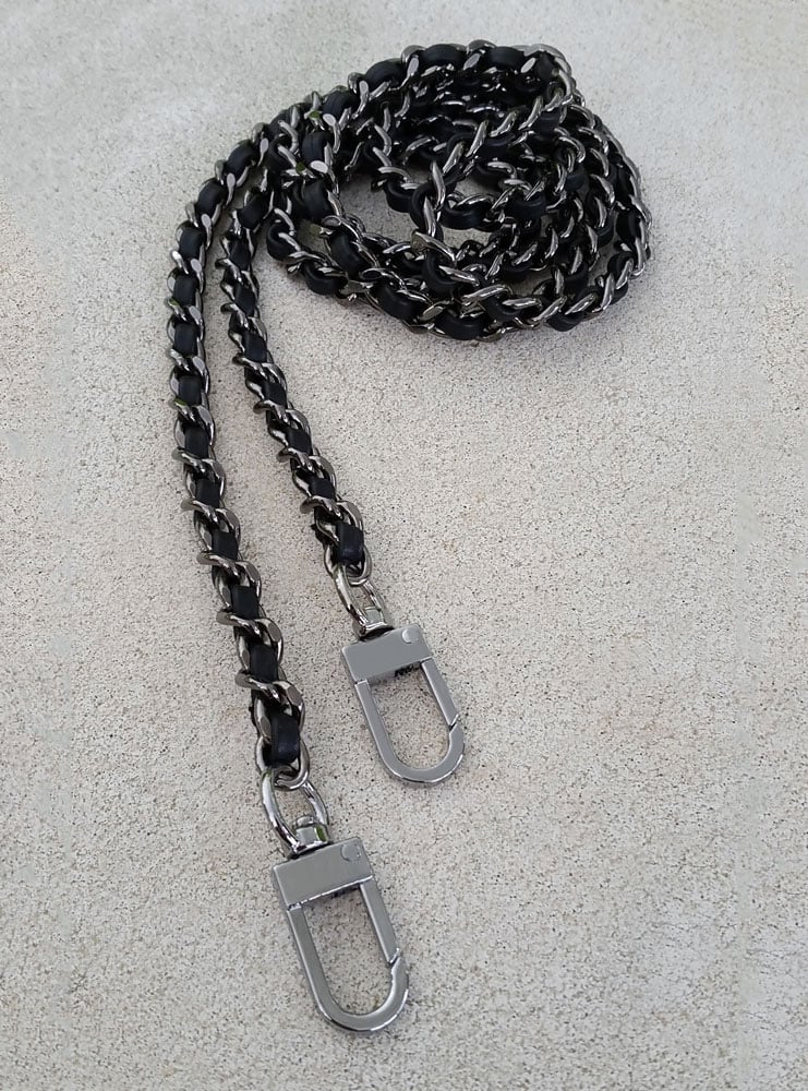 black chain strap