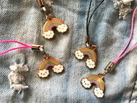 Image 3 of Happy Rainbow Mini Charm / Cell Phone Strap