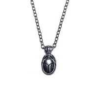 Image 1 of Scarab necklace in sterling silver or gold