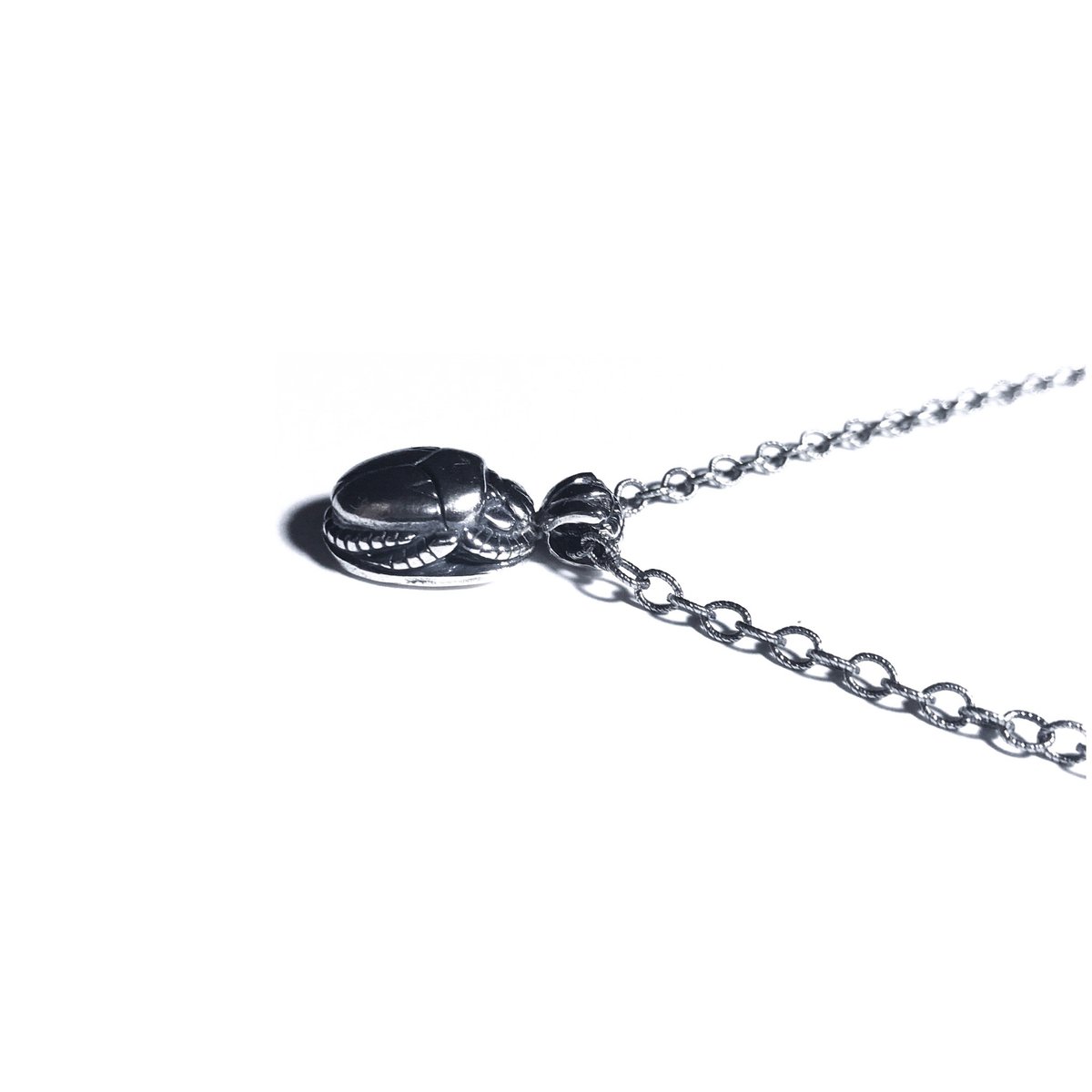 Scarab necklace in sterling silver or gold | Arcana Obscura