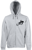 Image of Grey Unisex Zip Hoodie - Banksy Fallen Angel