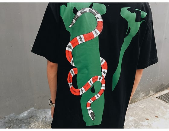 Image of Vlone x Gucci Custom Made T shirt Black