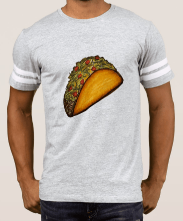 Image of Men's Gray Athletic Style Taco Shirt