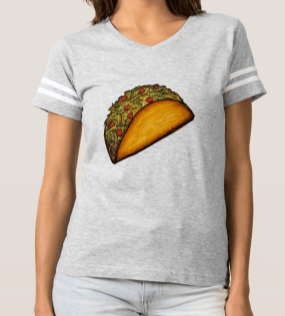 Image of Women's Gray Athletic Style Taco Shirt
