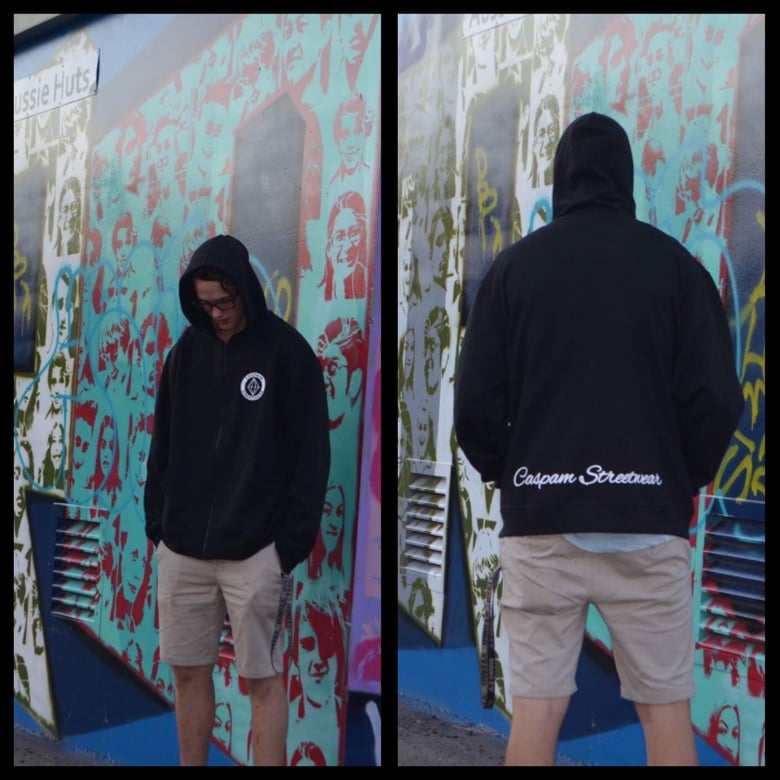 Image of Caspam streetwear zip up hoodie