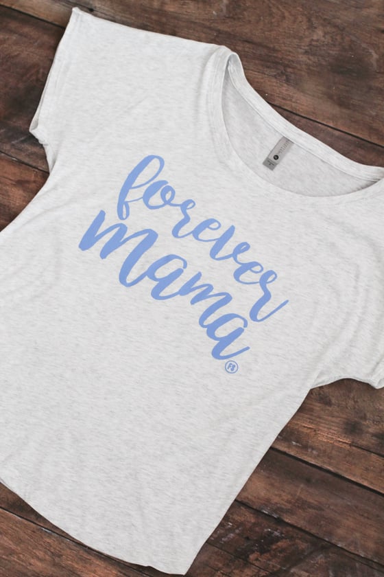 Image of Forever Mama- Columbia Blue Scoop Neck Loose Tee