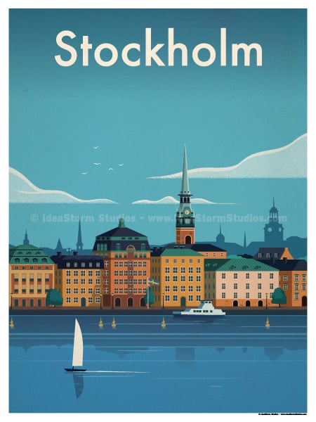 Image of Stockholm Modern Poster