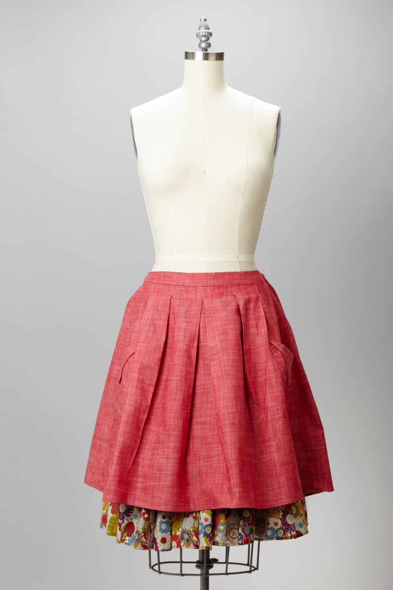 Image of Peru Skirt - Heather Red Chambray