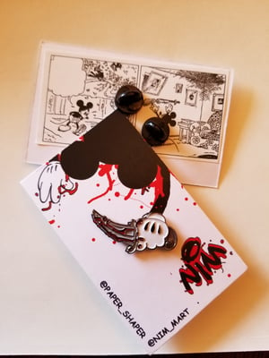 Image of Mickey mouse suicide ..   Itchy Kills Scratchy Enamel Pins