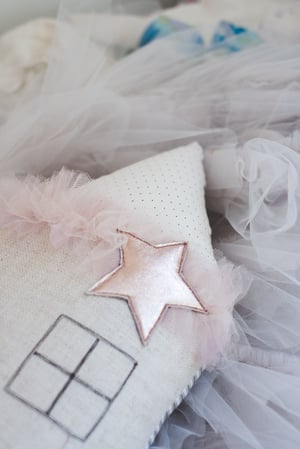 Image of PREORDER - Moon & Stars house cushions in blush and copper