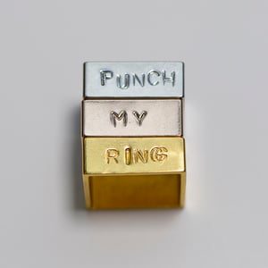 Image of Bague Carrée une bague d’amour // à personaliser