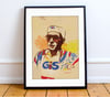 Francesco Moser print A4 - By Matthew Burton