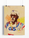 Francesco Moser print A4 - By Matthew Burton