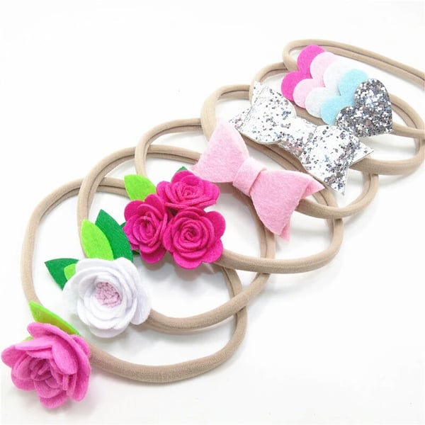 Image of BLOWOUT SALE Super Sweet Felt Designs on Nylon Headbands