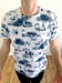 Image of T-shirt Homme - Rockstars sur toile de Jouy Bleu
