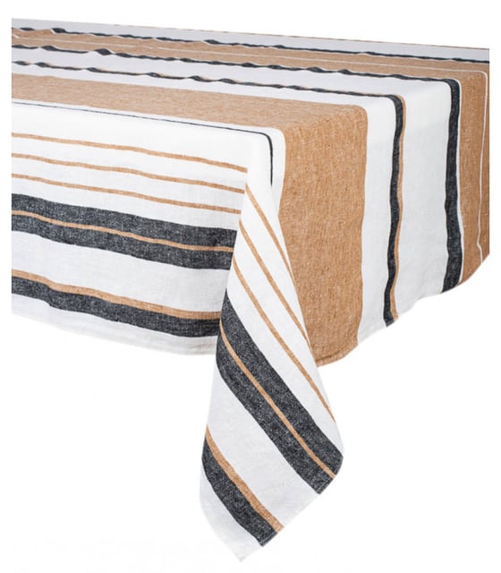 Image of -20% Nappe En Lin Lavé Tabac Reste 2 tailles